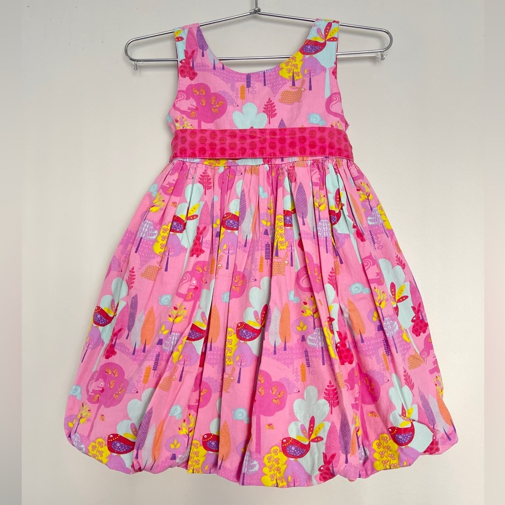 Jelly the Pug Kids Candy Forest Bubbles Dress Size 4
